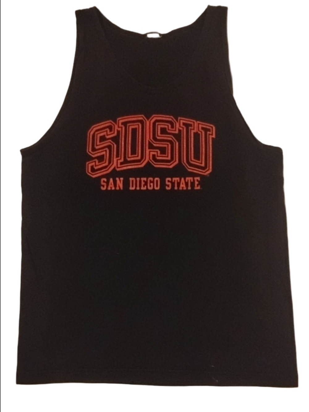 3/$20 Black & Red SDSU Men's Tank Top